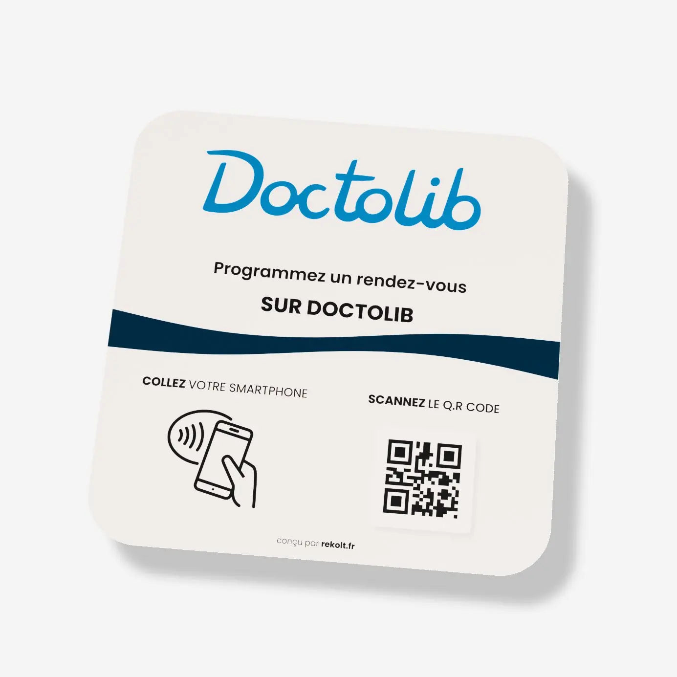 Plaque NFC Doctolib RDV - Rekolt 