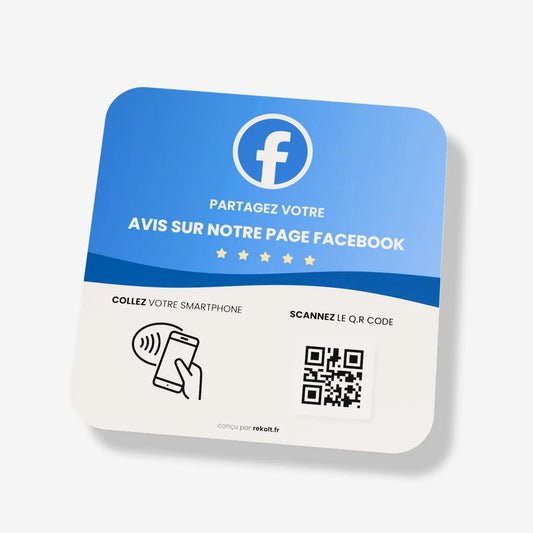 Plaque NFC Facebook Avis - Rekolt 