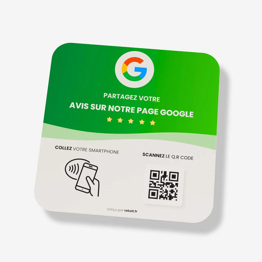 Plaque NFC Google Avis - Rekolt 