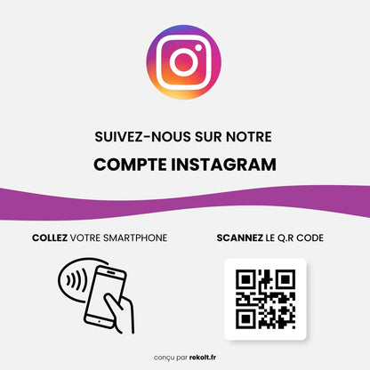 Plaque NFC Instagram Followers - Rekolt