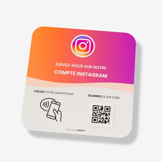 Plaque NFC Instagram Followers - Rekolt