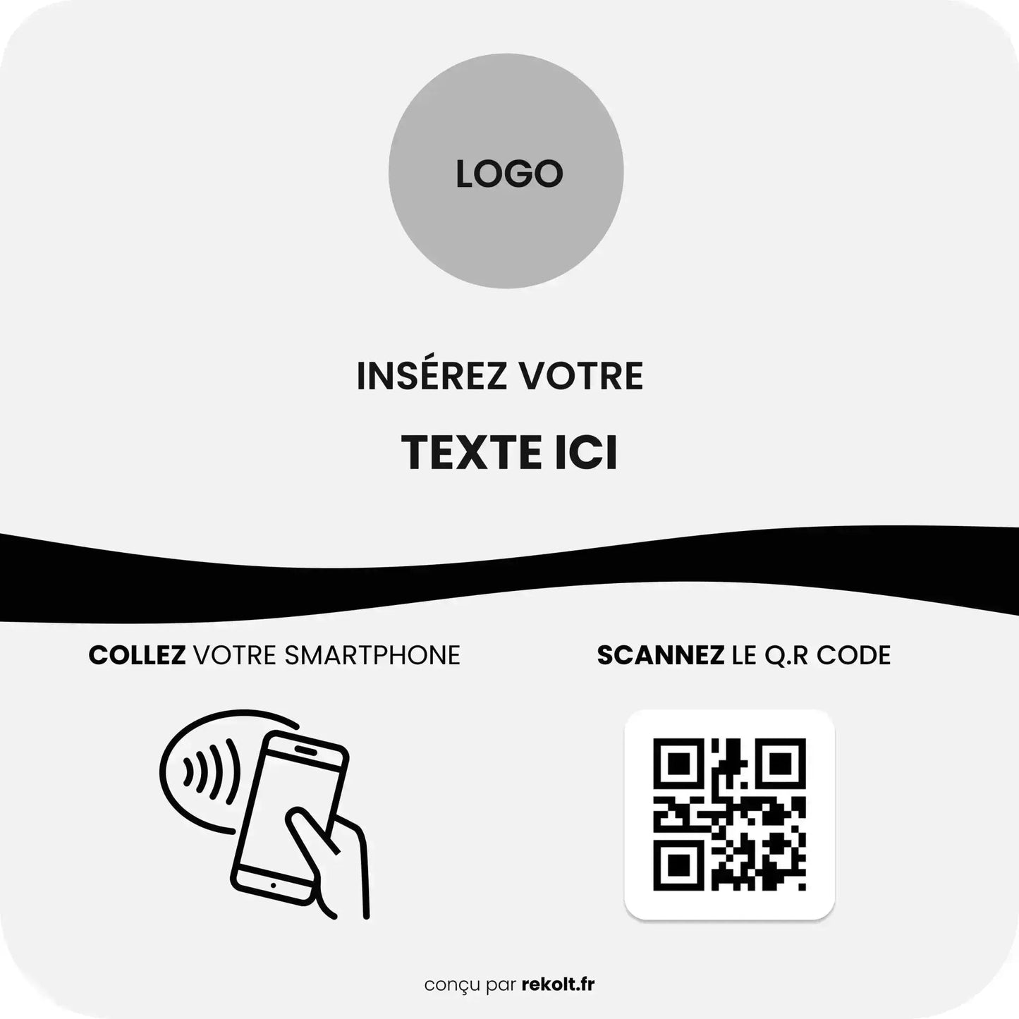 Plaque NFC personnalisée - Rekolt