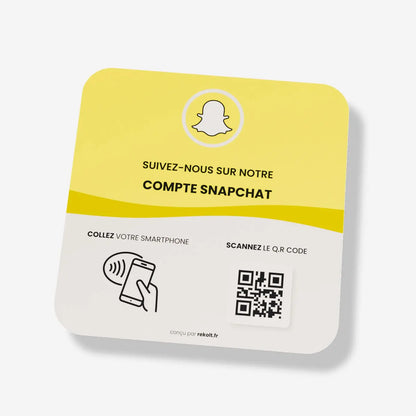 Plaque NFC Snapchat Followers - Rekolt