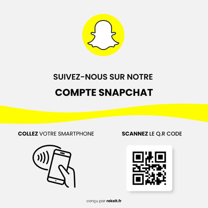 Plaque NFC Snapchat Followers - Rekolt