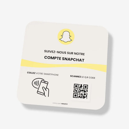 Plaque NFC Snapchat Followers - Rekolt