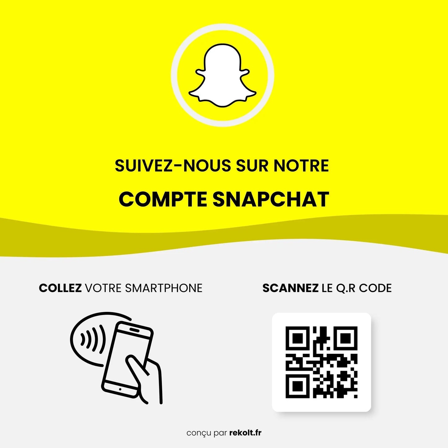 Plaque NFC Snapchat Followers - Rekolt